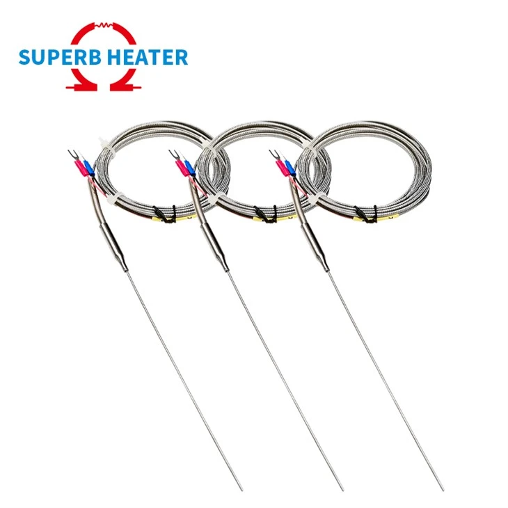 Bendable Flexible Stainless Steel Long Probe K E J Type Thermocouple Temperature Sensor